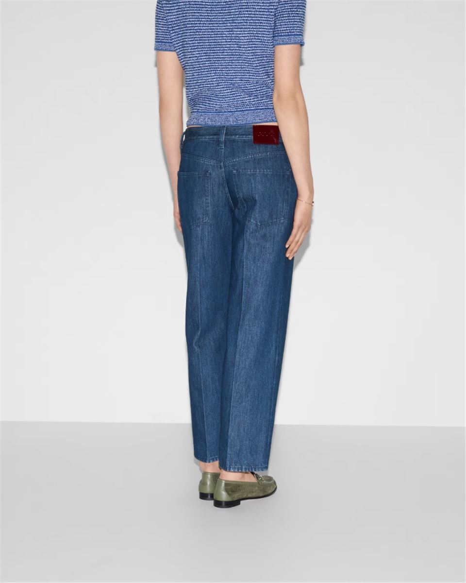 STRAIGHT FIT DENIM PANTS - GUCCI - Verso