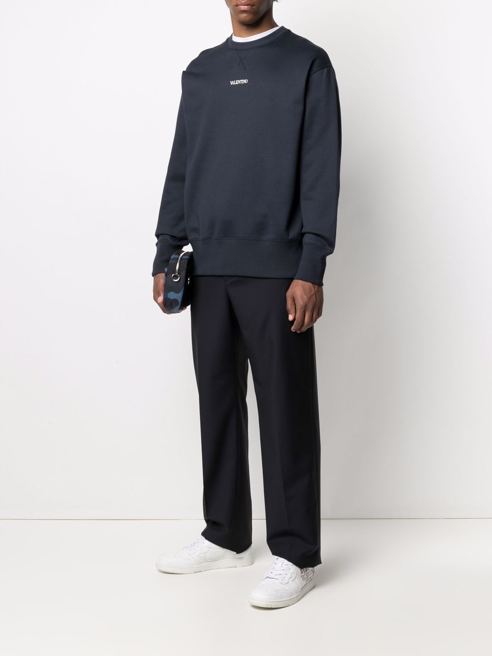 Straight-leg tailored trousers-VALENTINO-Verso