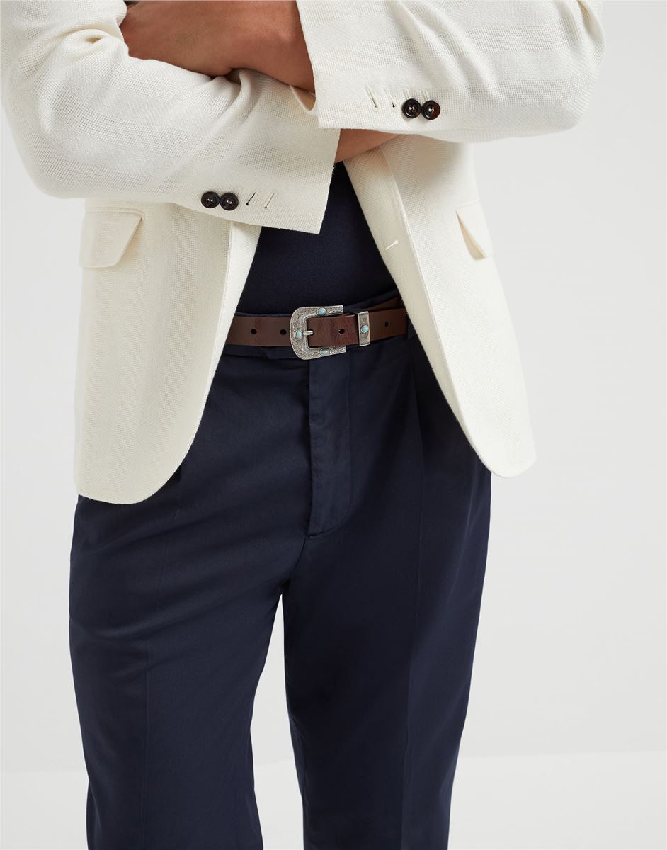 straight-leg trousers-BRUNELLO CUCINELLI-Verso