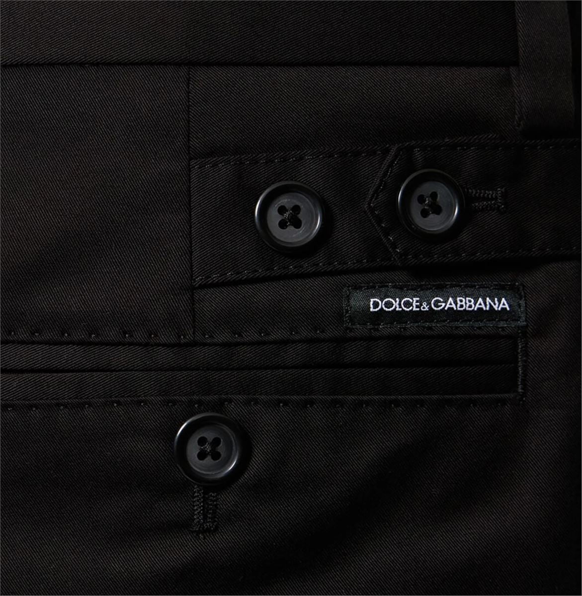 STRECH GABARDINE TROUSERS-DOLCE & GABBANA-Verso