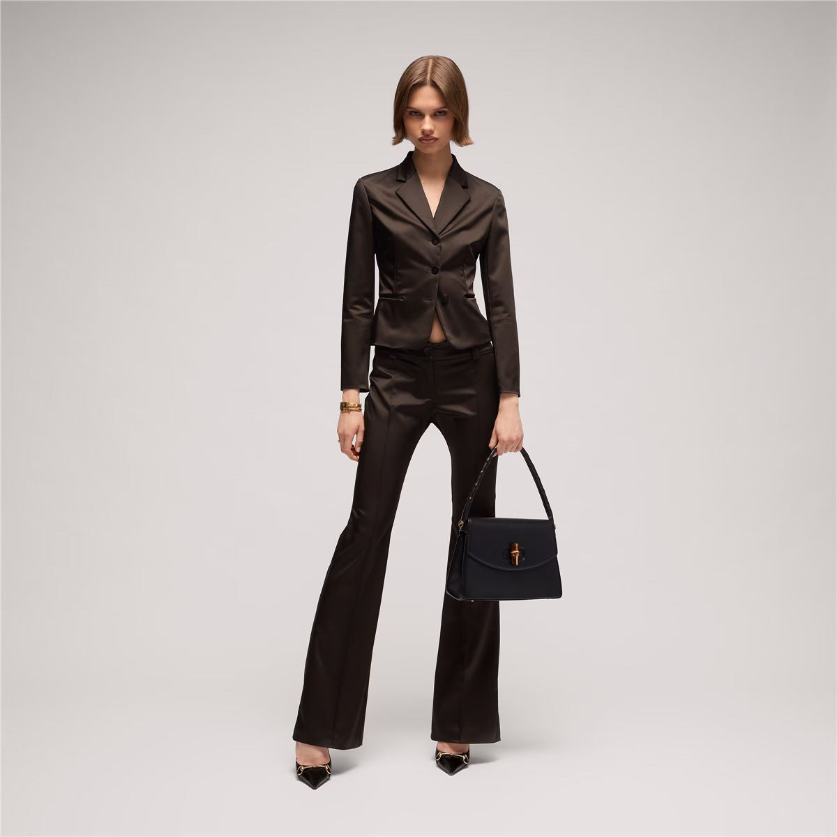 Stretch acetate duchesse jacket-GUCCI-Verso