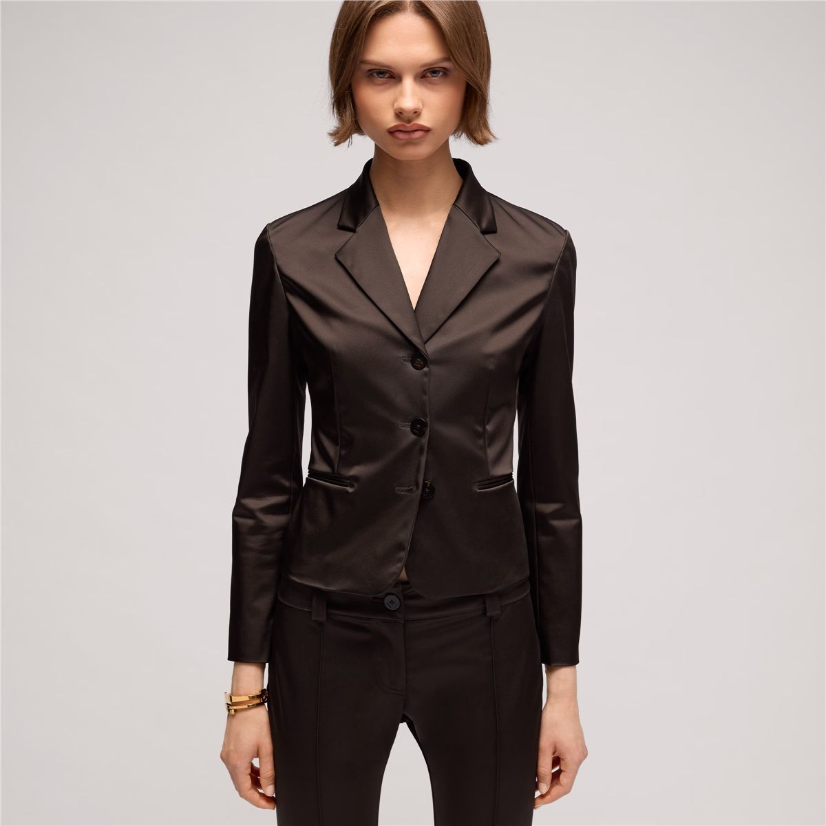 Stretch acetate duchesse jacket-GUCCI-Verso