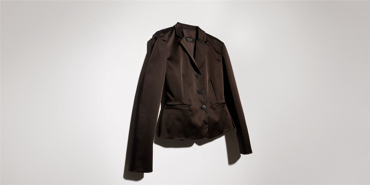 Stretch acetate duchesse jacket-GUCCI-Verso
