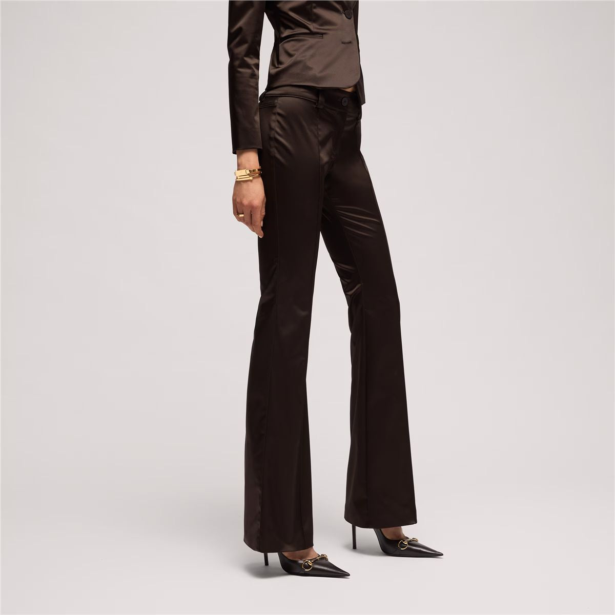 Stretch acetate duchesse pants-GUCCI-Verso