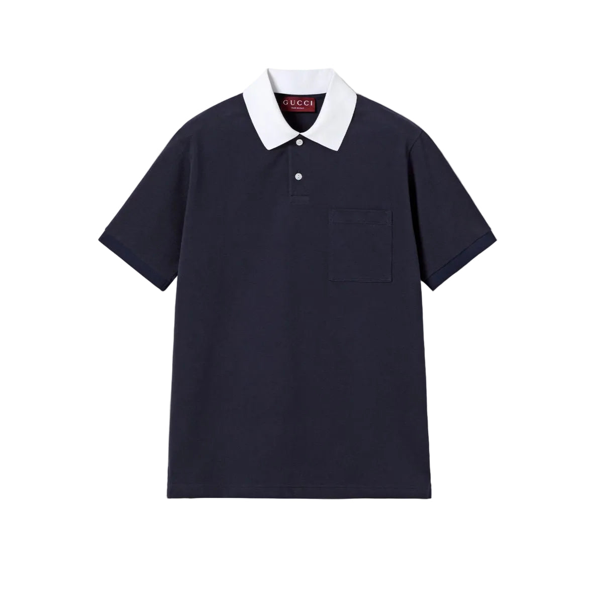 Stretch cotton piquet polo shirt-GUCCI-Verso