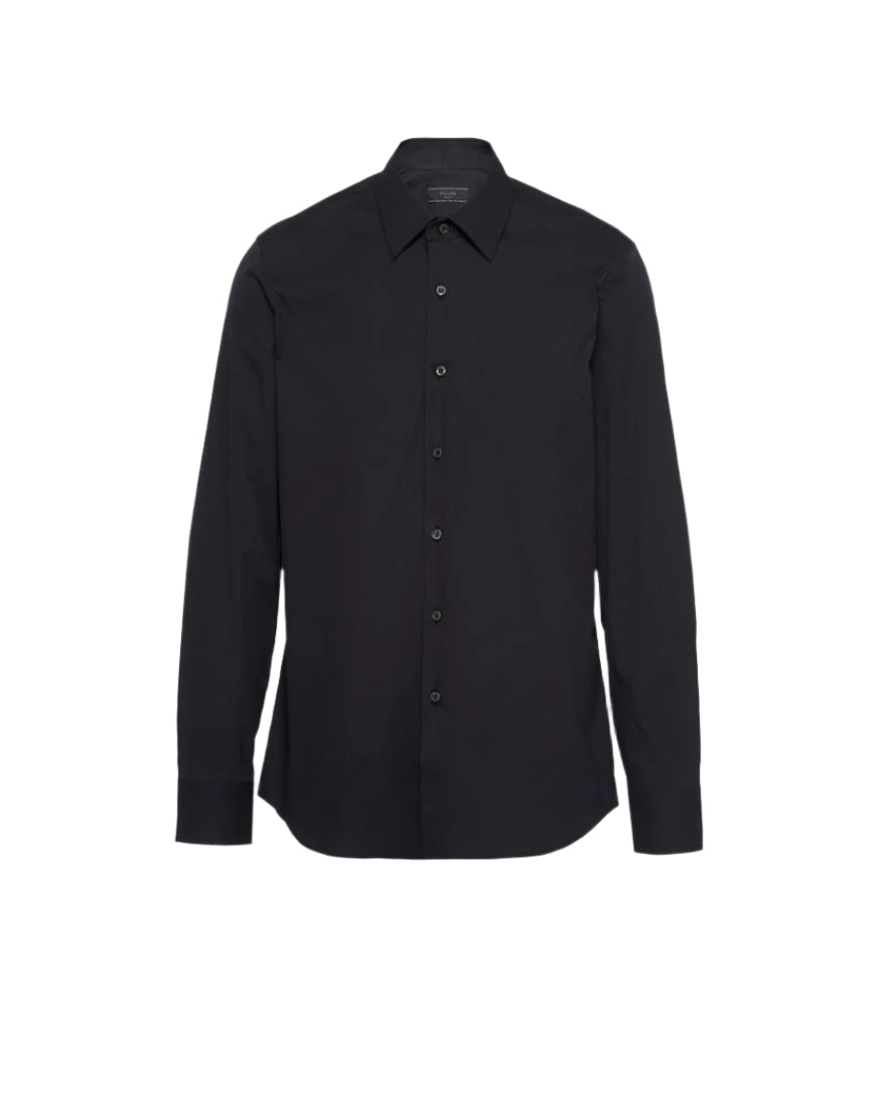 STRETCH COTTON SHIRT-PRADA-Verso