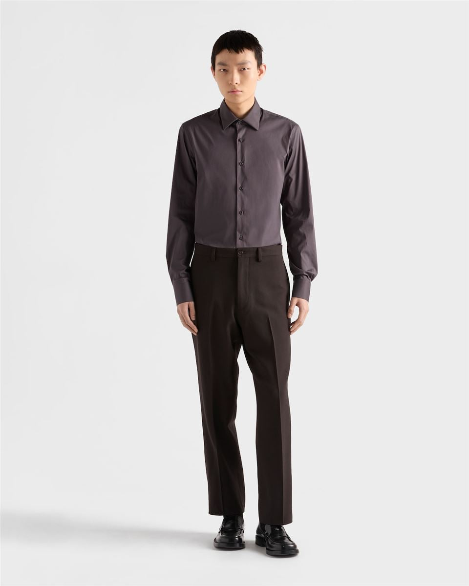 stretch cotton shirt-PRADA-Verso