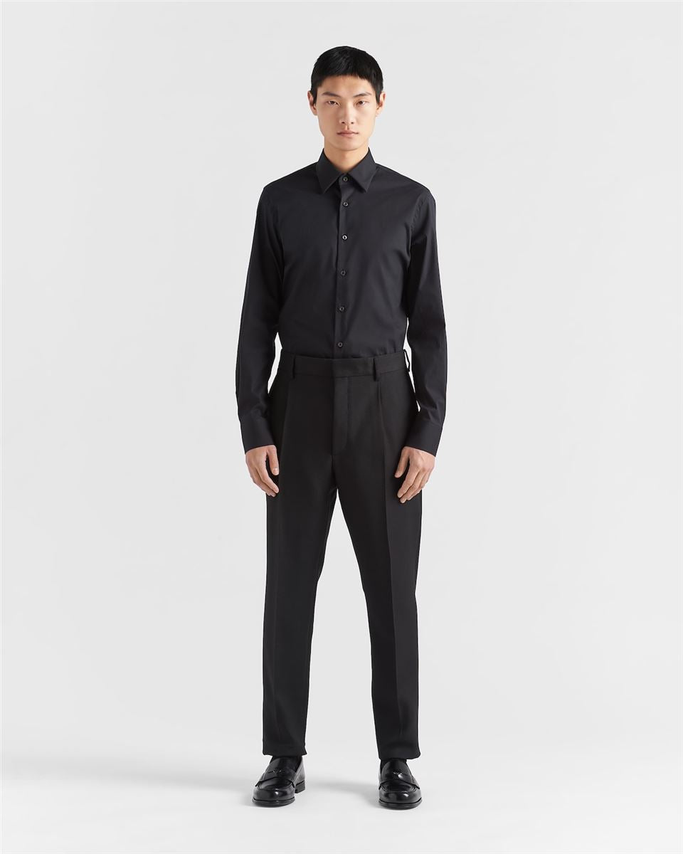 STRETCH COTTON SHIRT-PRADA-Verso
