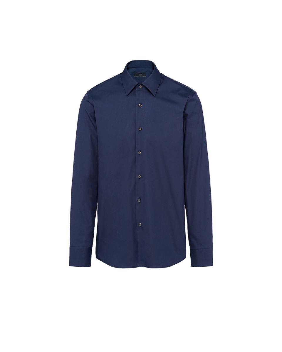 Stretch cotton shirt-PRADA-Verso