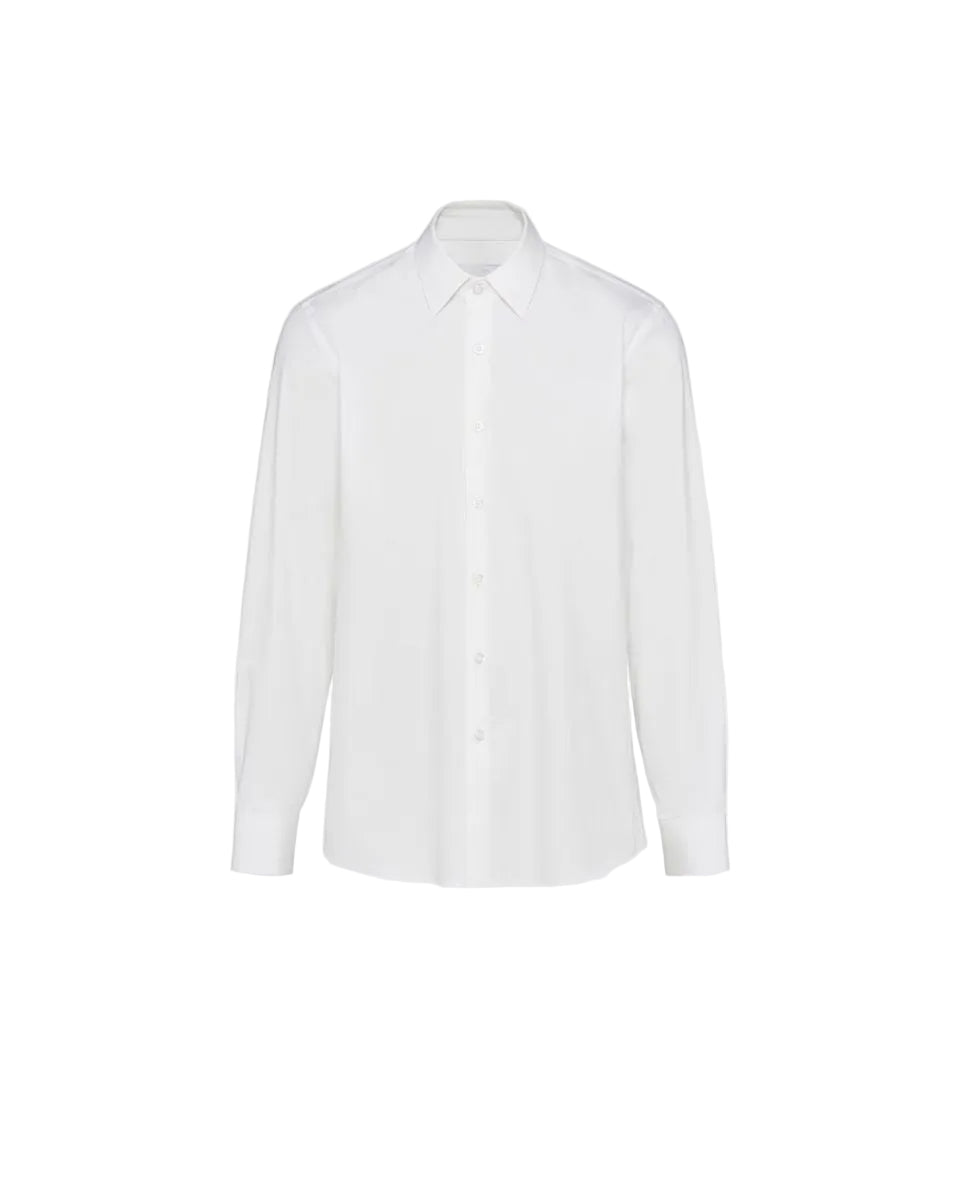 Stretch cotton shirt-PRADA-305226-39-Verso