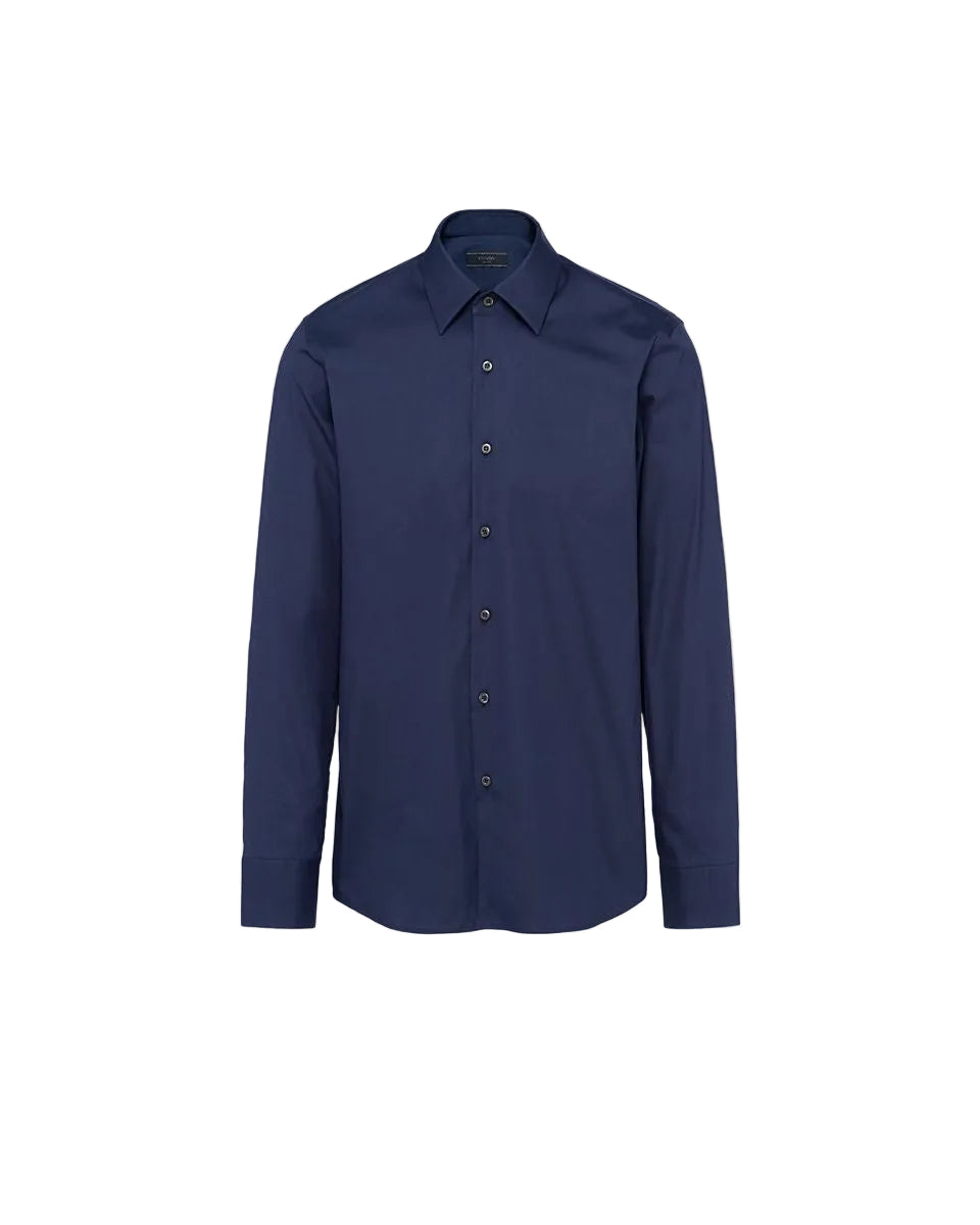 Stretch cotton shirt-PRADA-309493-39-Verso