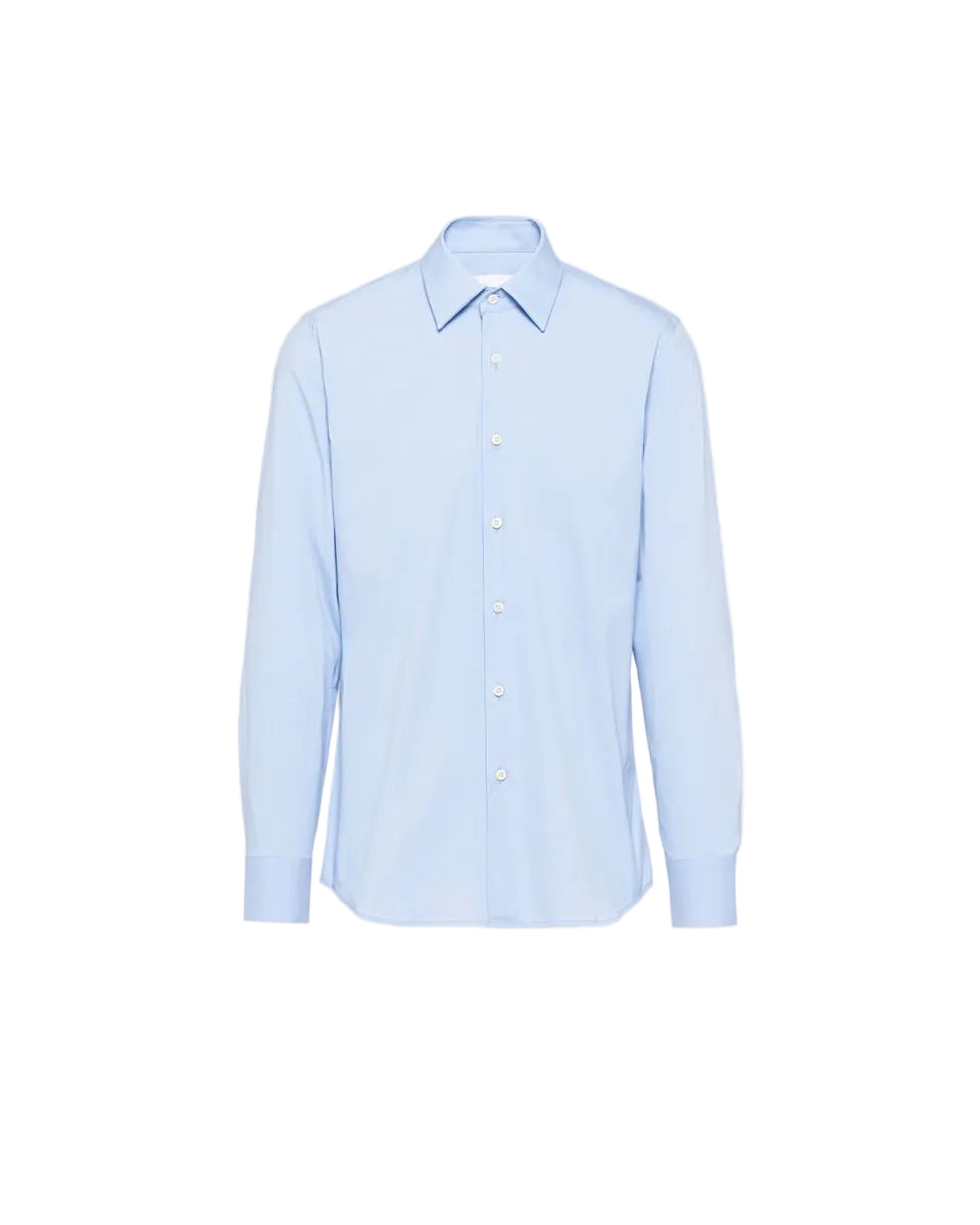 Stretch cotton shirt-PRADA-309494-39-Verso