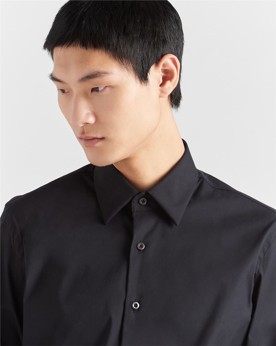 STRETCH COTTON SHIRT-PRADA-Verso