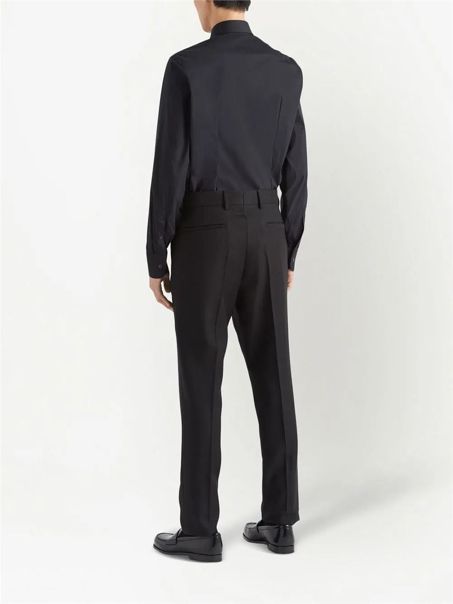 Stretch cotton shirt-PRADA-Verso