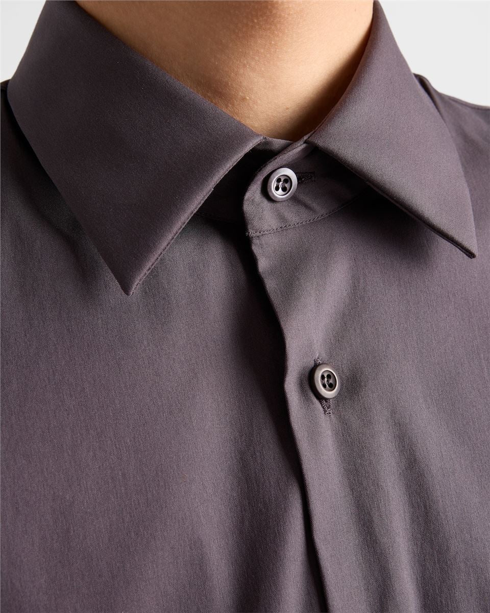 stretch cotton shirt-PRADA-Verso