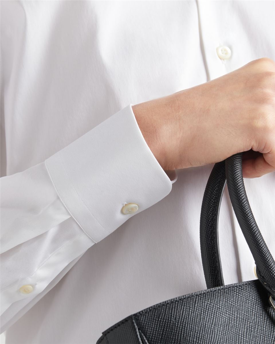 stretch cotton shirt-PRADA-Verso