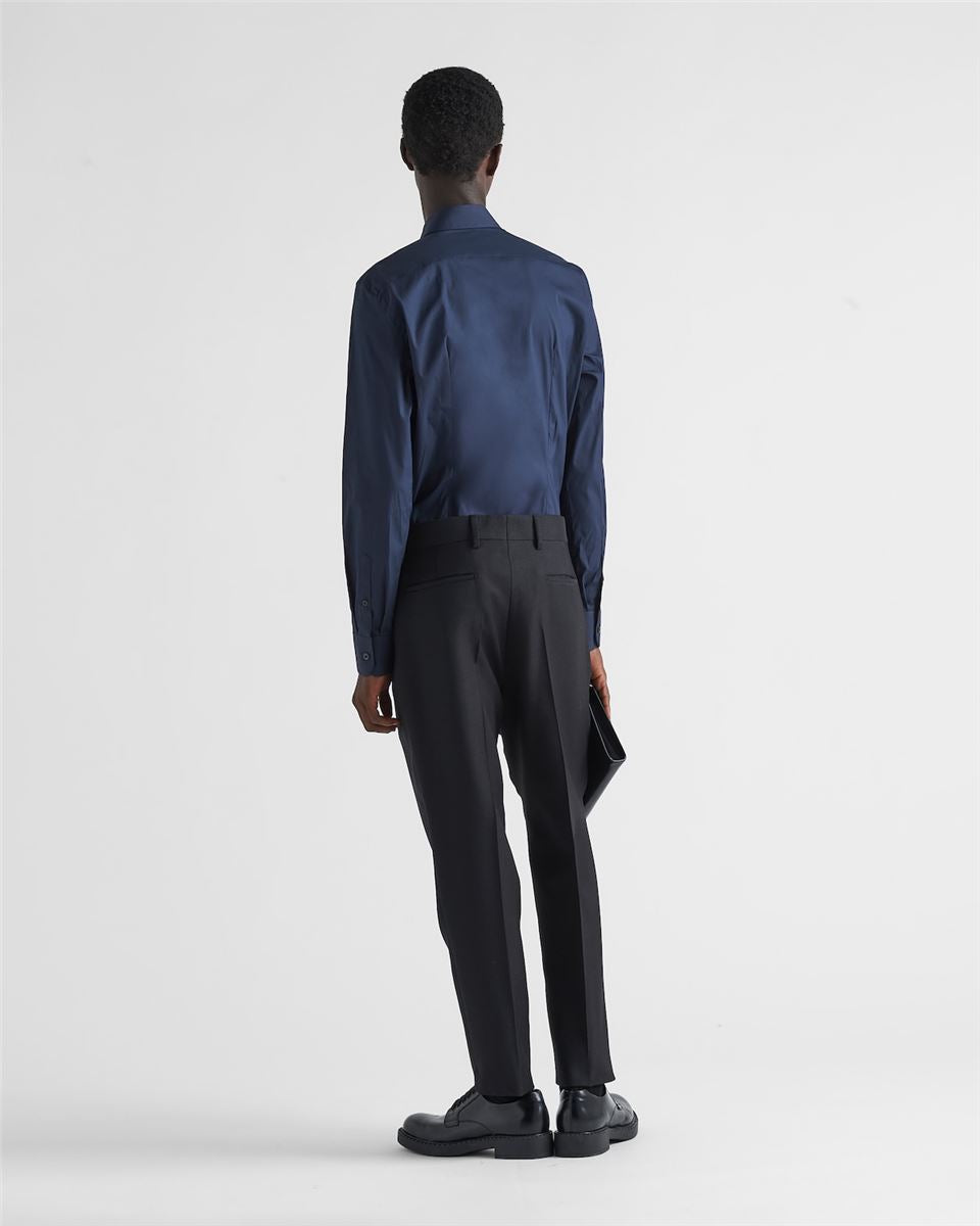 STRETCH COTTON SHIRT-PRADA-Verso