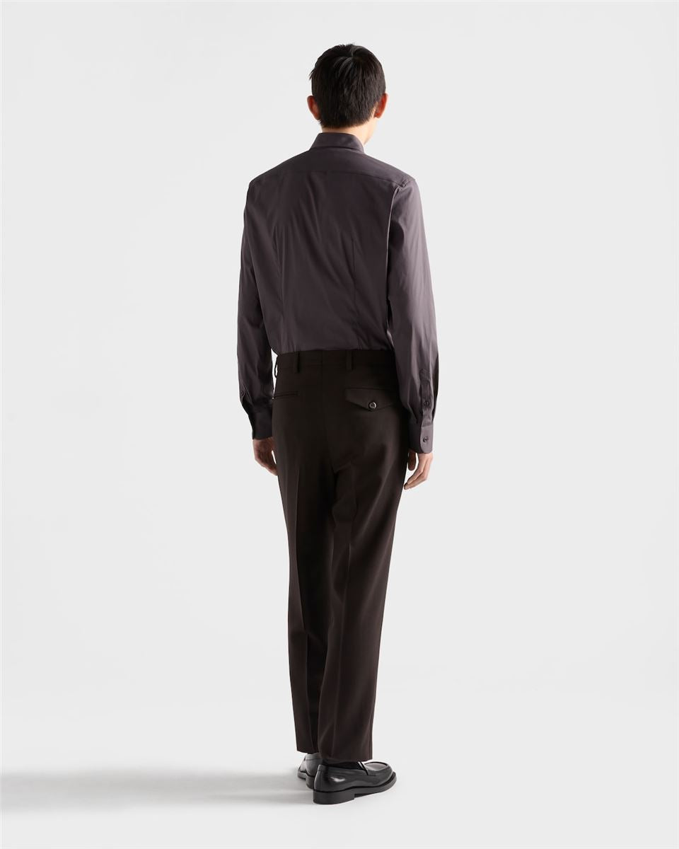 stretch cotton shirt-PRADA-Verso