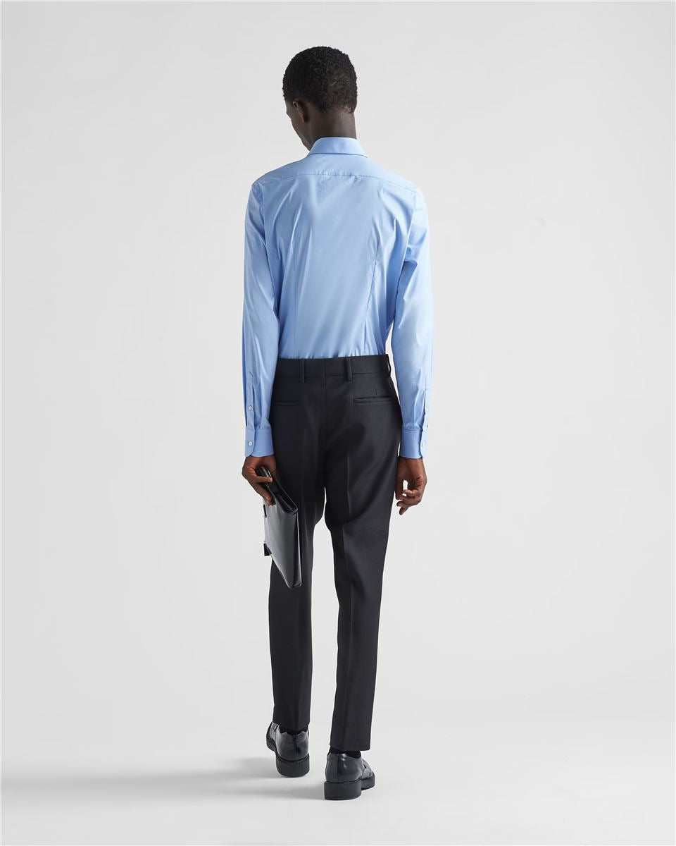 Stretch cotton shirt-PRADA-Verso