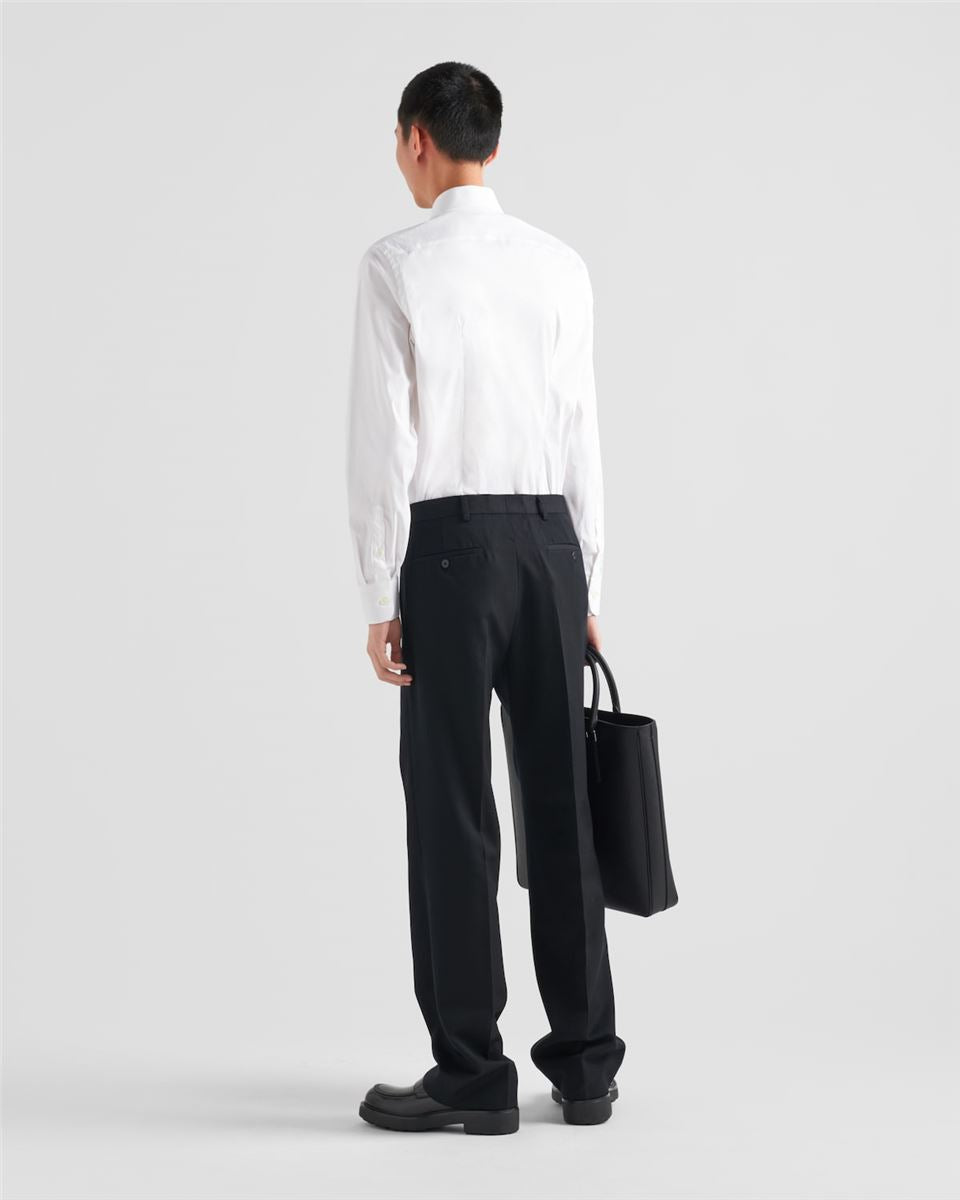 stretch cotton shirt-PRADA-Verso