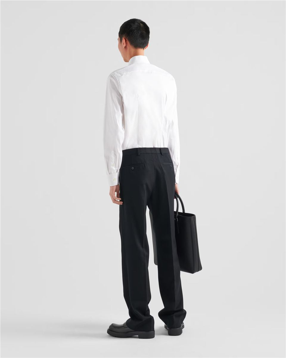 Stretch Cotton Shirt-PRADA-Verso