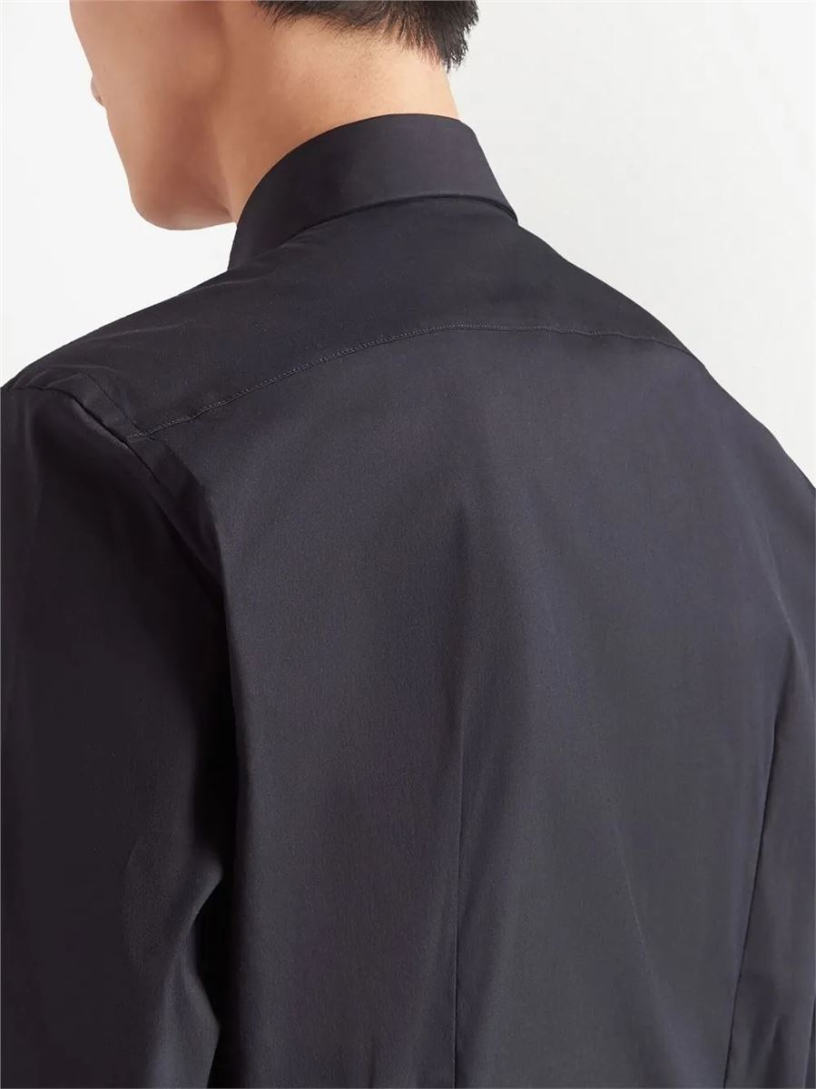 Stretch cotton shirt-PRADA-Verso