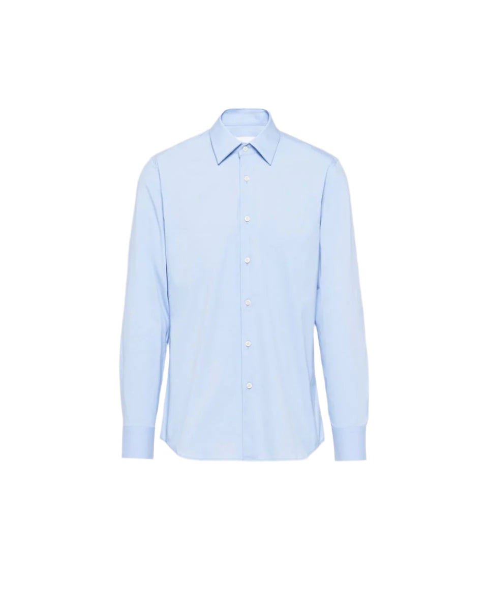 STRETCH COTTON SHIRT-PRADA-Verso