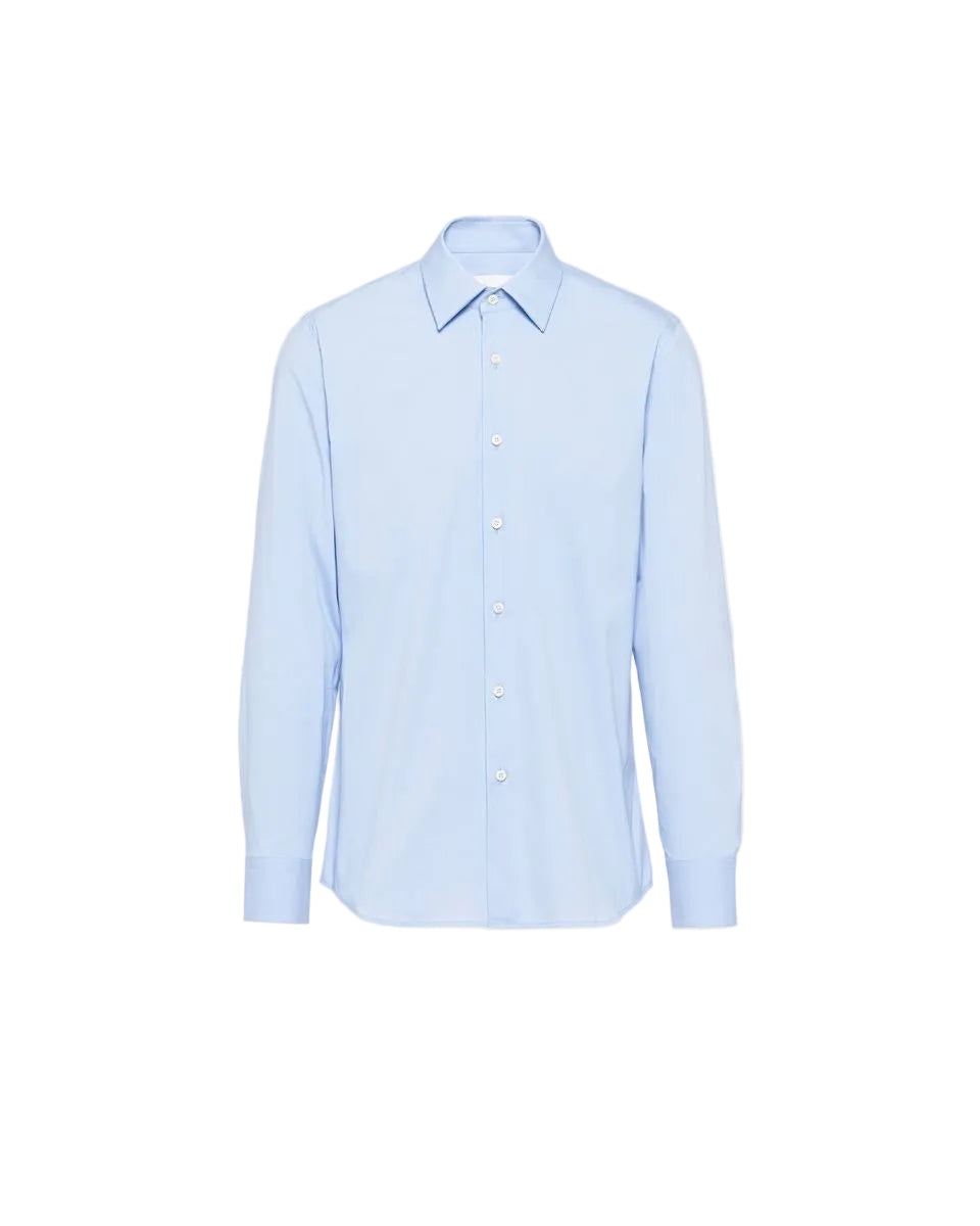 Stretch cotton shirt-PRADA-Verso