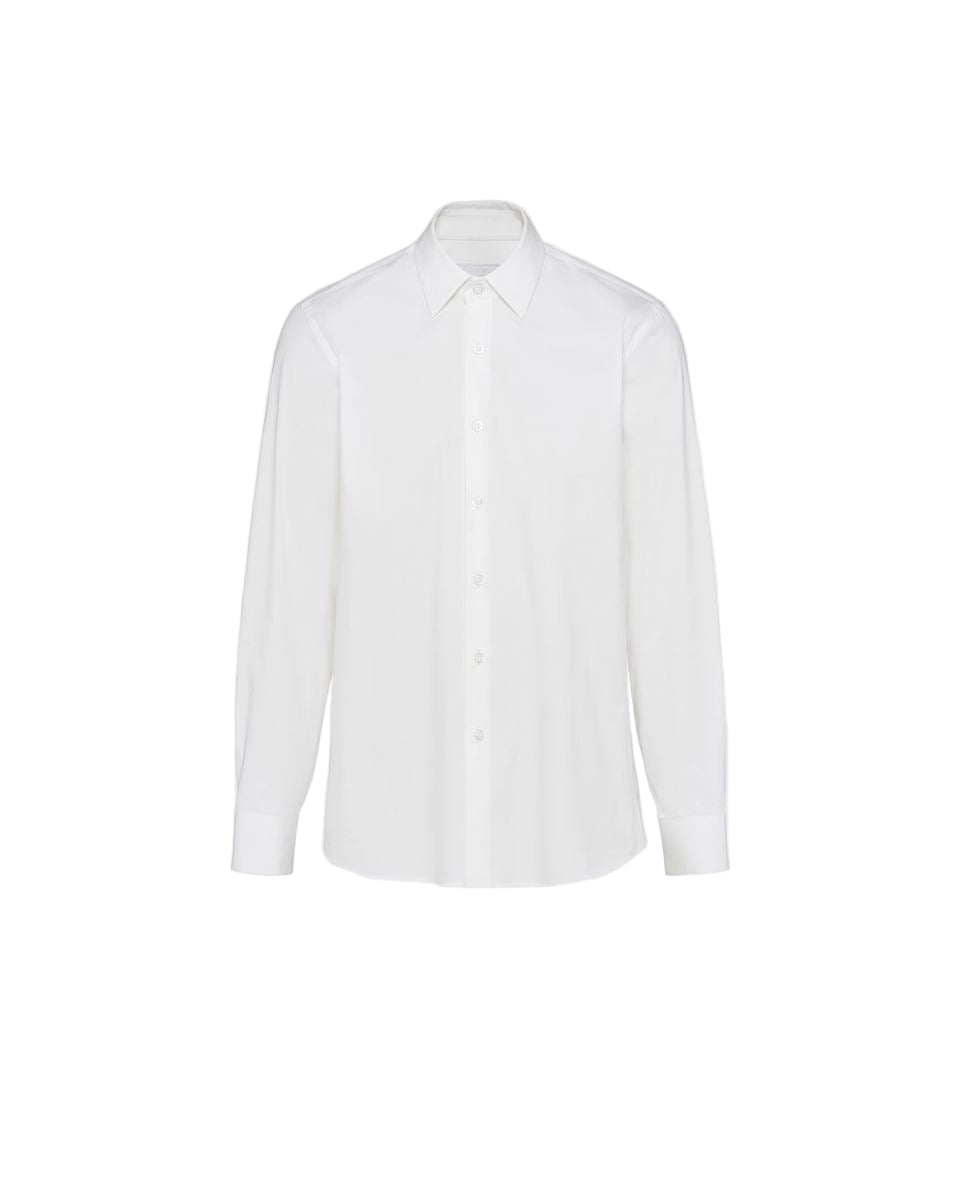 stretch cotton shirt-PRADA-Verso