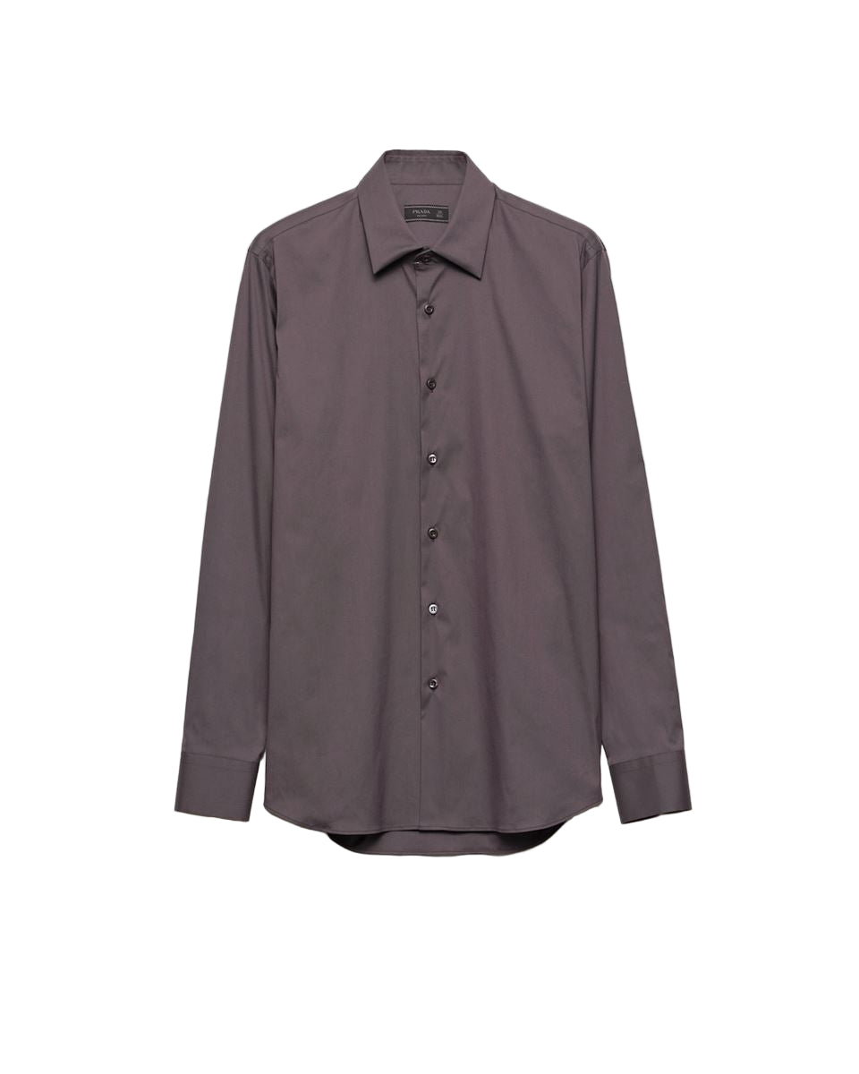 stretch cotton shirt-PRADA-Verso