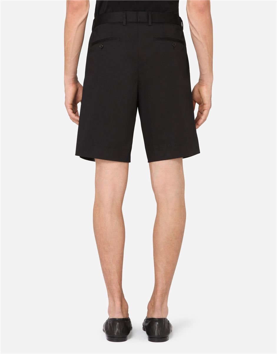 Stretch cotton shorts-DOLCE&GABBANA-Verso
