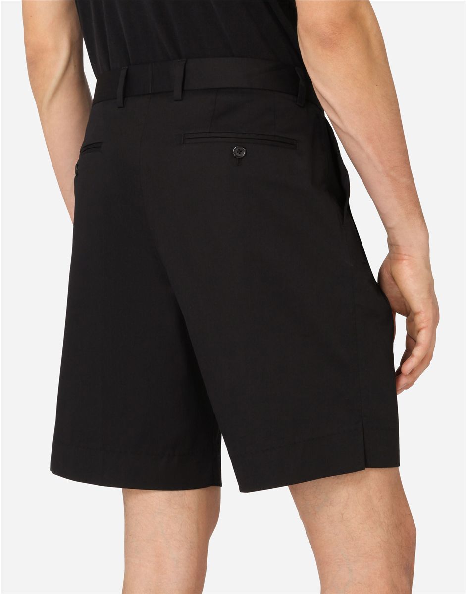 Stretch cotton shorts-DOLCE&GABBANA-Verso