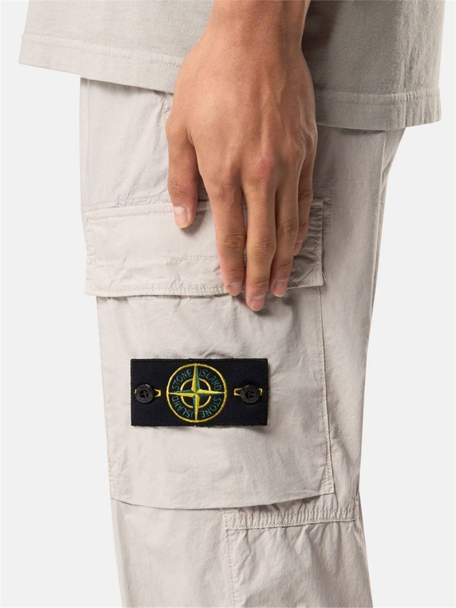 Stretch cotton tela 'paracadute'-STONE ISLAND-Verso