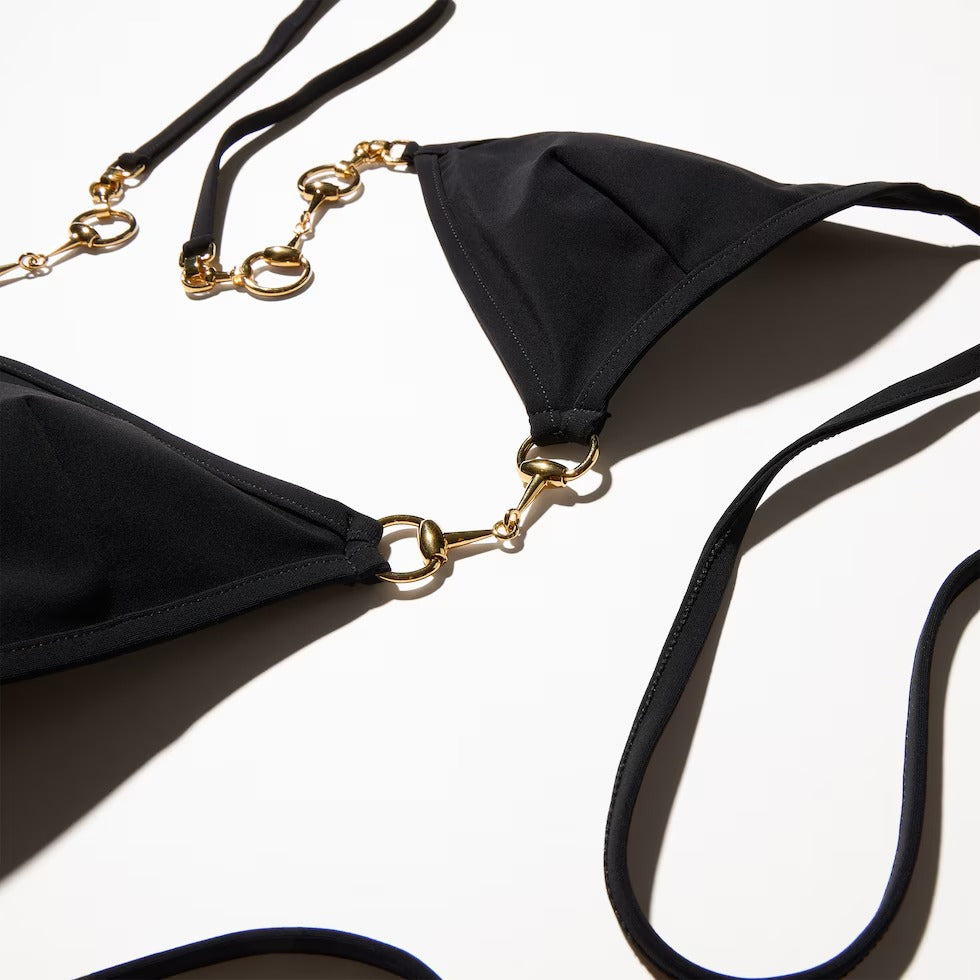 Stretch jersey bikini with horsebit-GUCCI-Verso