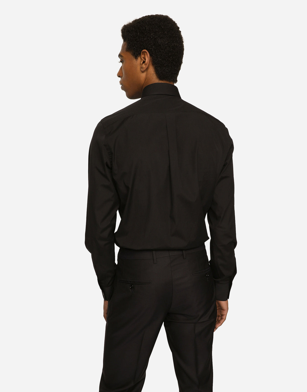 Stretch Poplin Gold-Fit Shirt-DOLCE&GABBANA-Verso