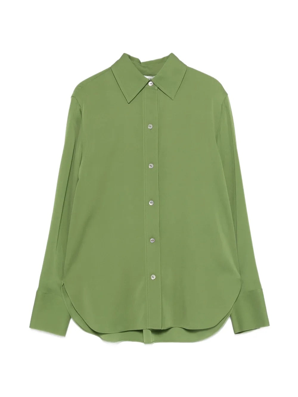 Stretch-silk Button-front Blouse-VINCE-Verso