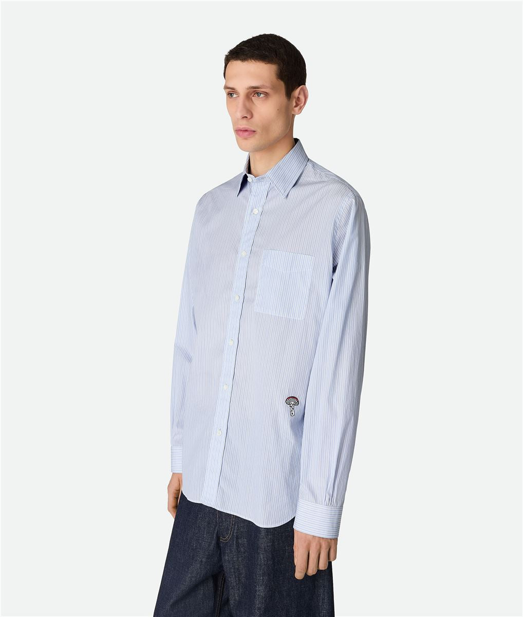 stripe cotton poplin shirt-BOTTEGA VENETA-Verso