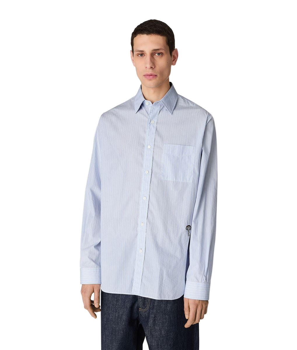 stripe cotton poplin shirt-BOTTEGA VENETA-Verso