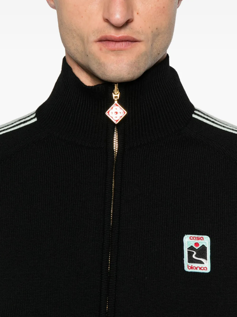 Stripe-detail sweatshirt-CASABLANCA-Verso