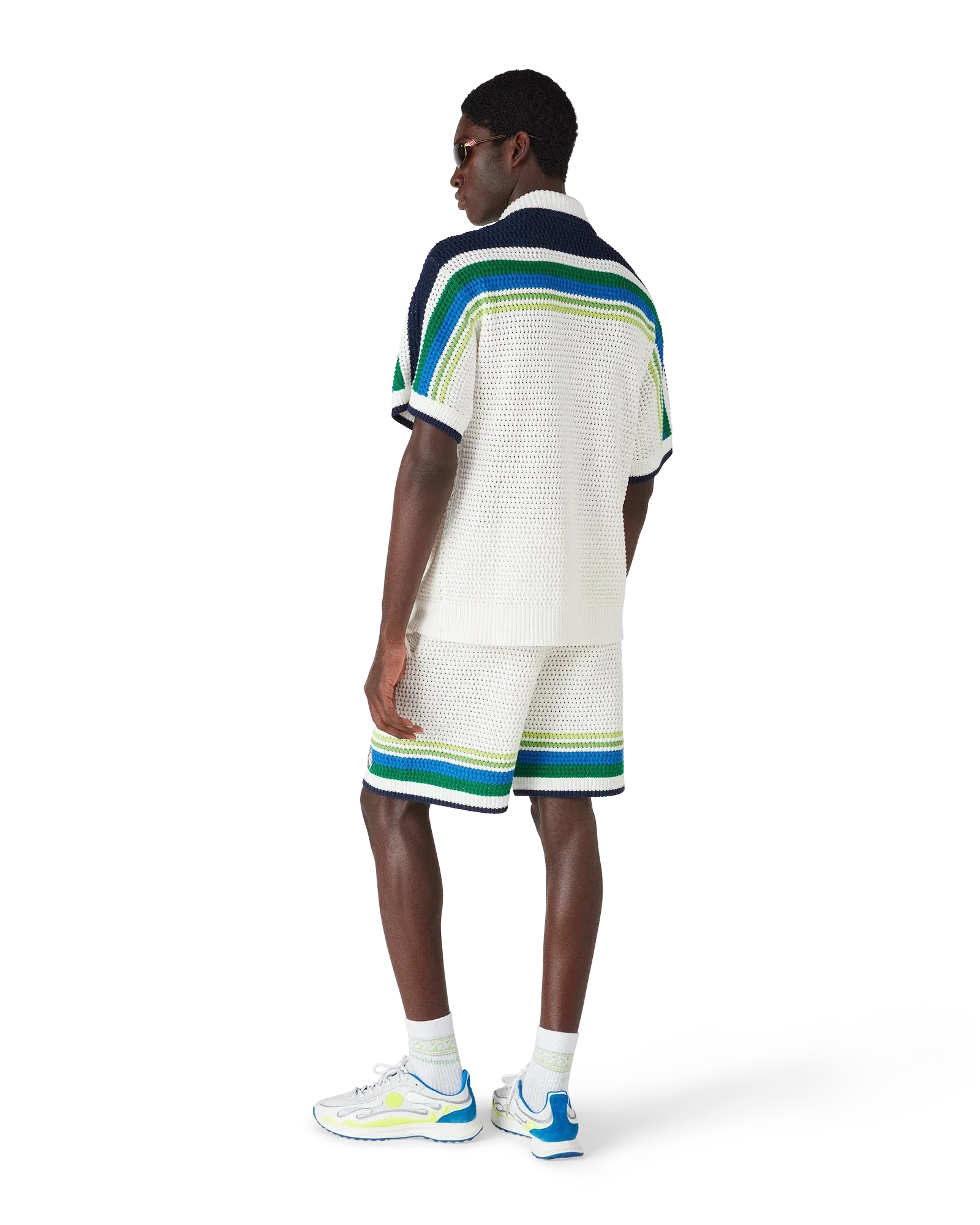 Stripe knitted shorts-CASABLANCA-Verso