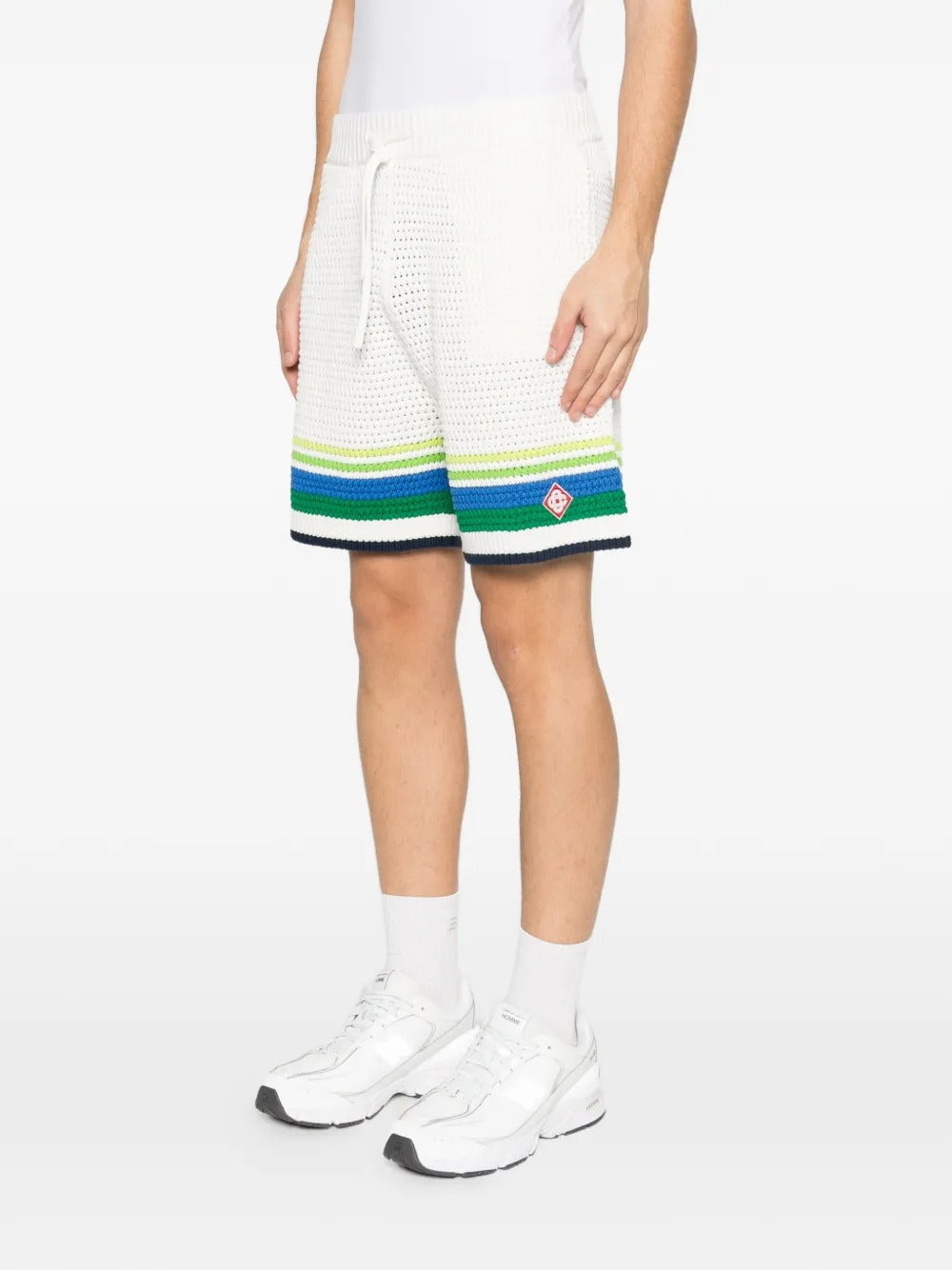 Stripe Knitted Shorts-CASABLANCA-Verso