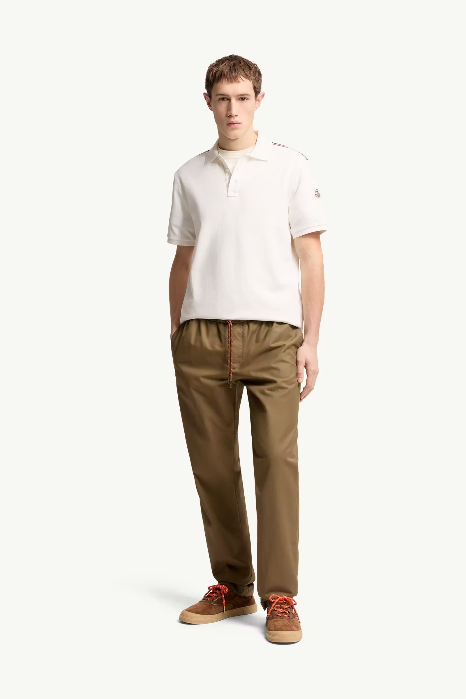 Stripe Polo Shirt-MONCLER-Verso