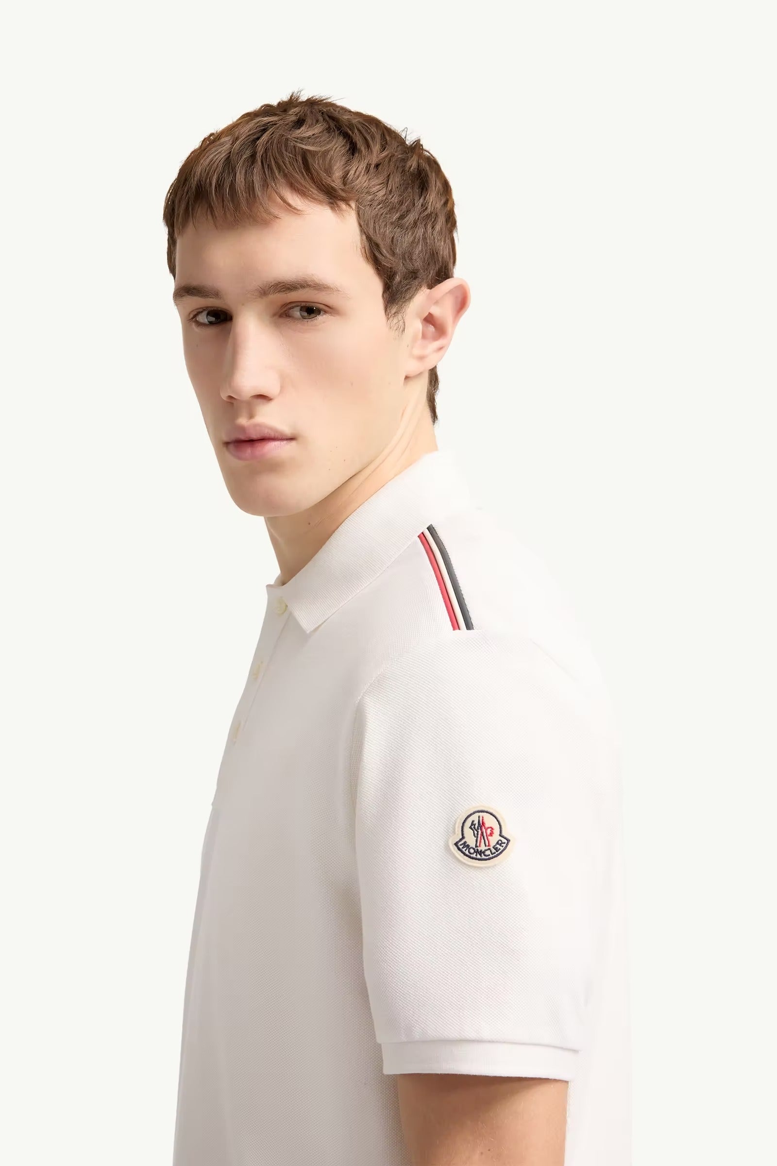 Stripe Polo Shirt-MONCLER-Verso