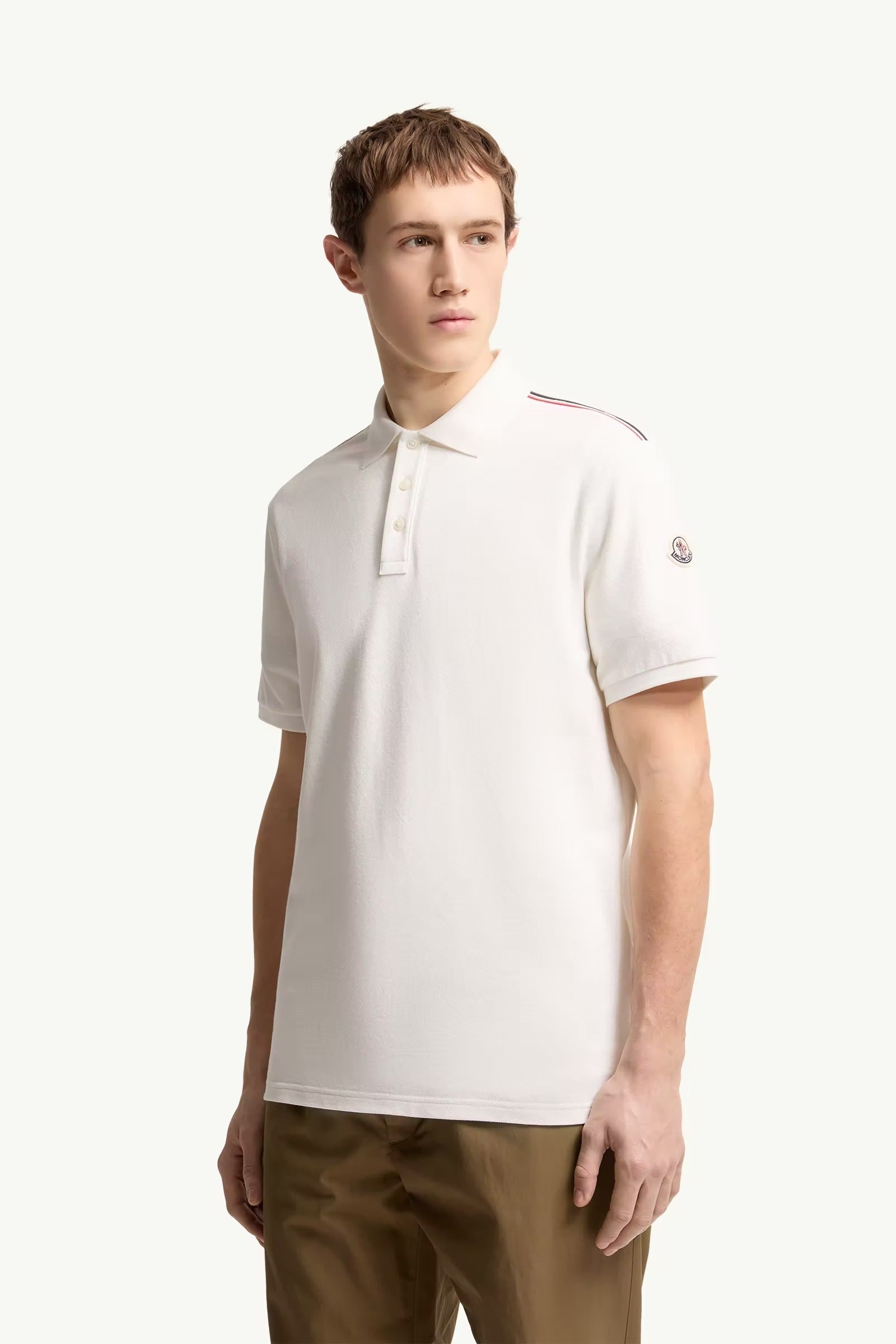 Stripe Polo Shirt-MONCLER-Verso