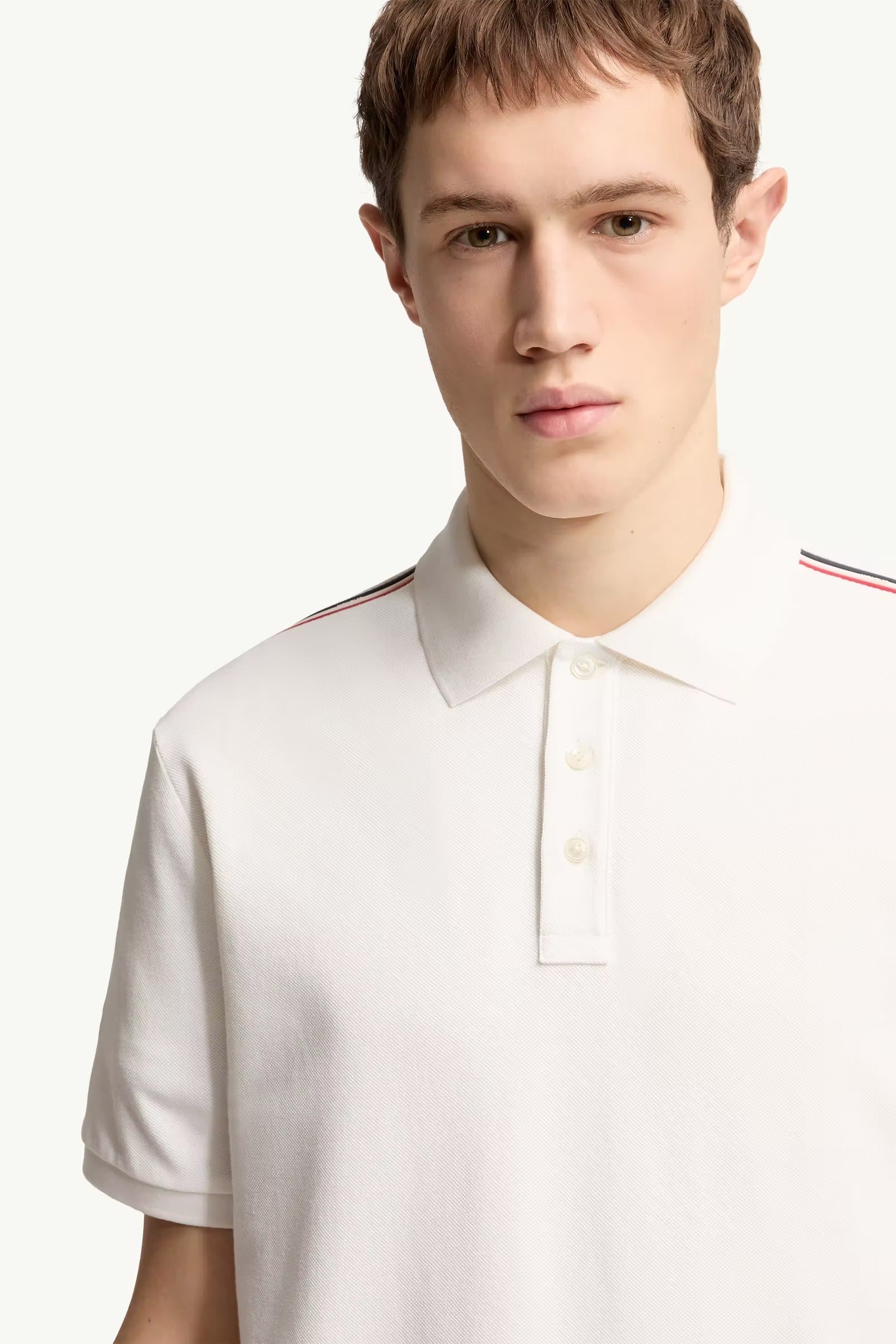 Stripe Polo Shirt-MONCLER-Verso