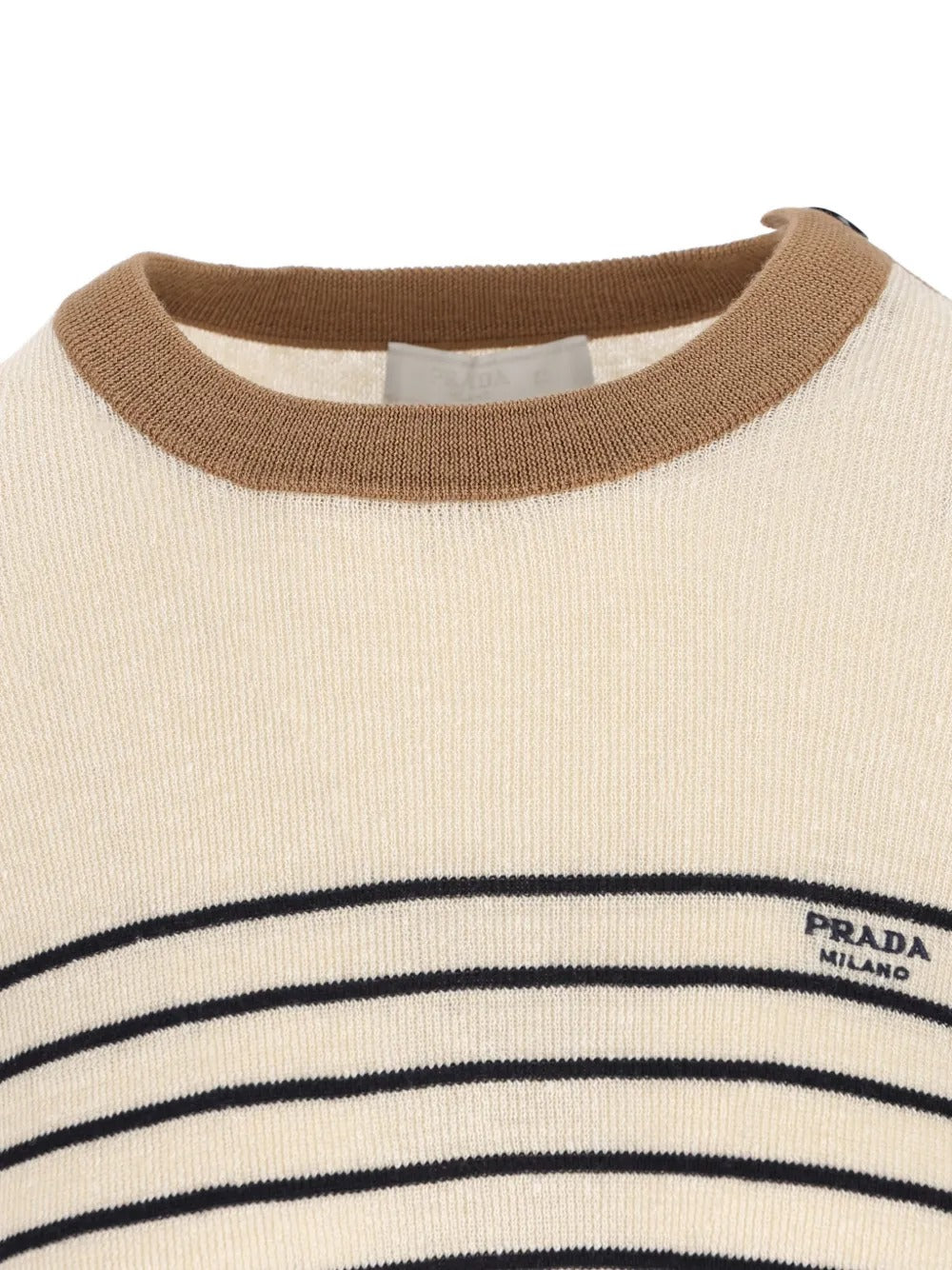 Striped Button-detail Sweater-PRADA-Verso