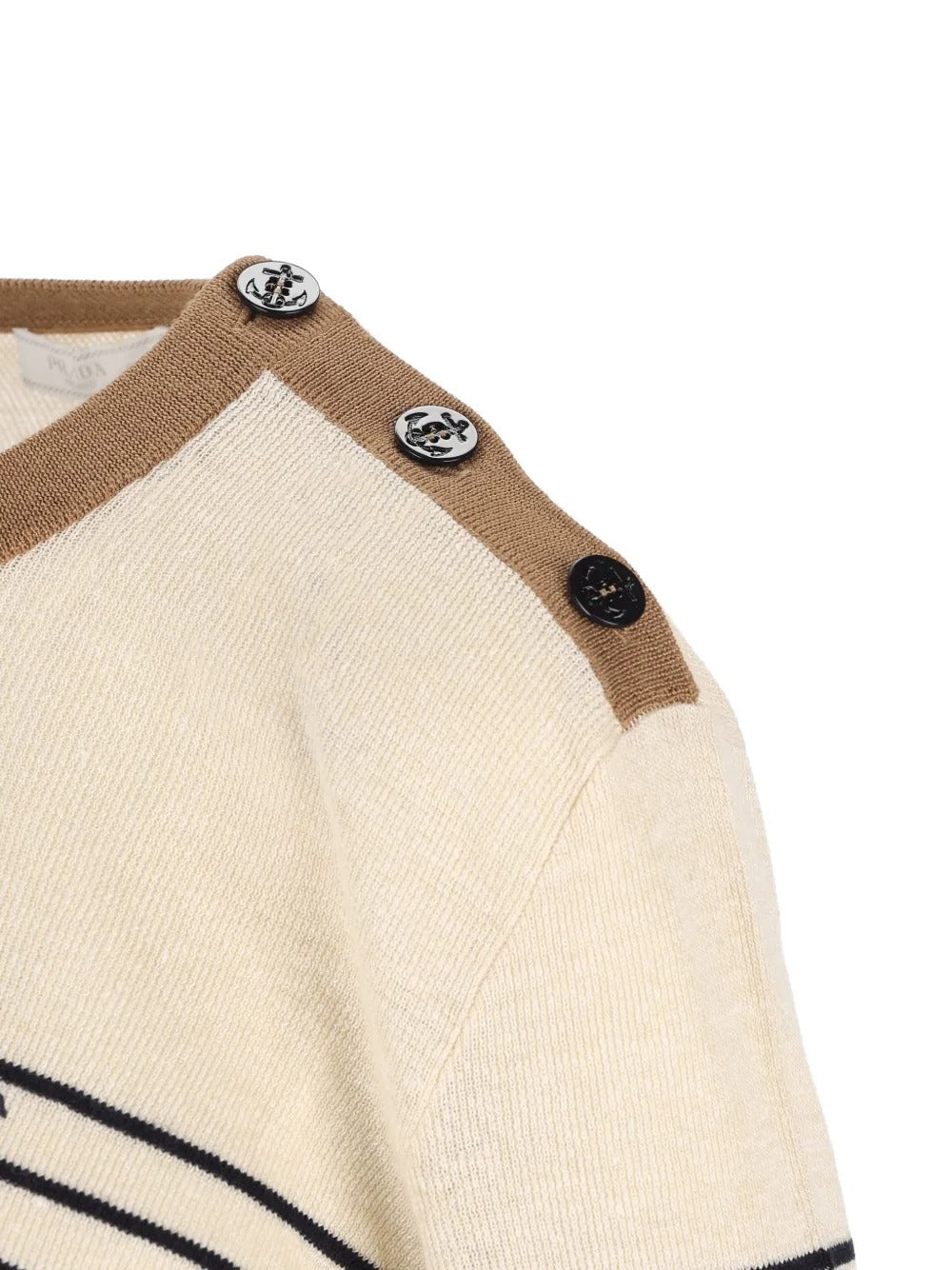 Striped Button-detail Sweater-PRADA-Verso