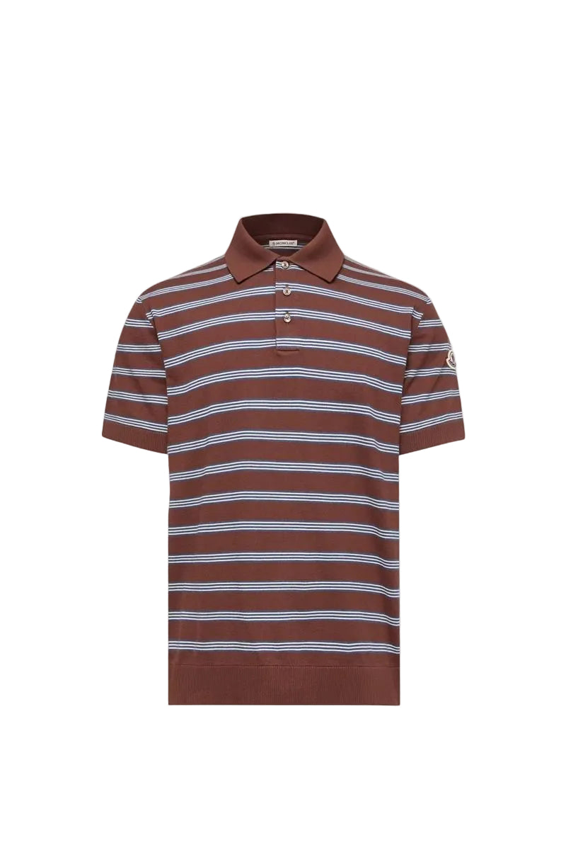 Striped Cotton Polo Shirt-MONCLER-308832-S-Verso