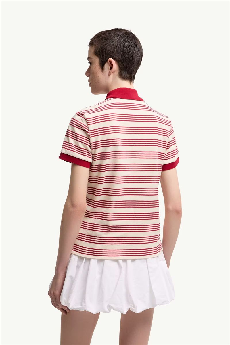 Striped cotton polo shirt-MONCLER-Verso
