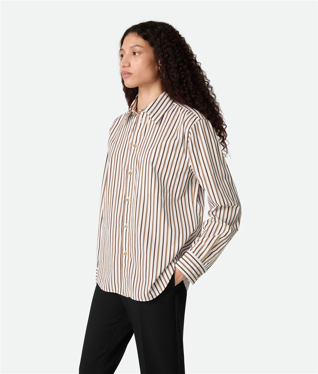 striped cotton poplin shirt-BOTTEGA VENETA-Verso